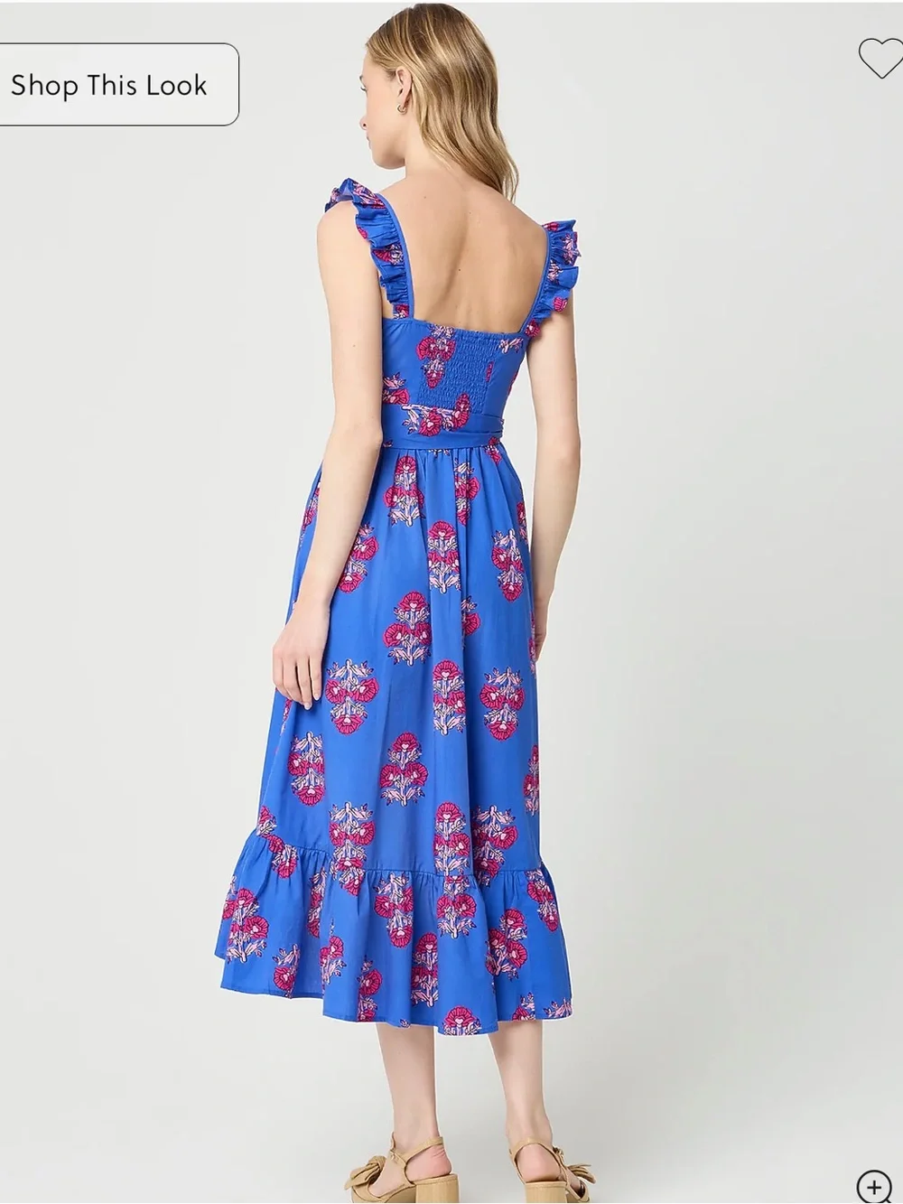 Tie-waist wrap dress - Bright Grotto Multi